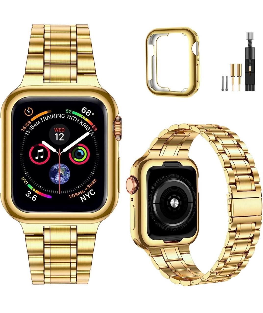 Solid Stainless Steel Band Compatible  Apple Watch