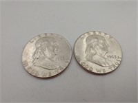 (2) 1963 Franklin Half Dollars