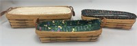 Green Accent Cracker & Bread Baskets, Multi -