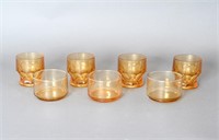 Vintage Amber Juice Glasses