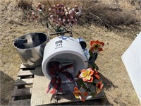 Garden Ornaments & 2 Tubs, etc.