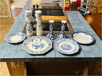 Decorative Cobalt Blue Plates & Other Pcs