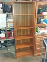 Tall Book Shelf with Pull Out Adjustable Shelves