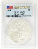 Coin 2014 1st Strike Silver Eagle PCGS MS70