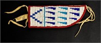 Native American Beaded Buckskin Knife Sheath