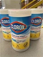 3 Clorox disinfecting wipes