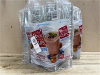 3- 132 count of clear plastic cups