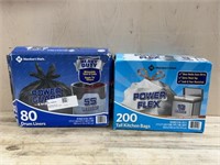 80 ct. 55 gallon drum liners & box of 200- 13