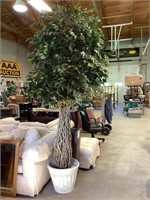 Large Artificial Tree Braided Trunk, Height: 9ft.