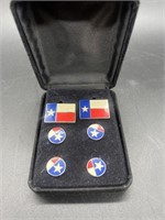 Texas Flag Stud and Cufflinks Set