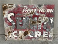 Sennitts Icecream Screen Print Sign. Has Been