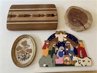 Assorted Collection of Cutting Board, Nativ. Scene