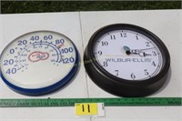 Vita Plus thermometer & Wilbur Ellis clock