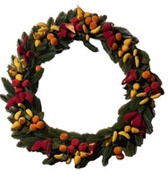 27" Vintage Flocked Wreath & More