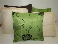 Decor Pillows - Cream, Green, Brown