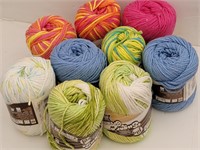 (9) Skeins of Lily Sugar & Cream Cotton Yarn