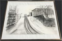 Katherine Langley SIGNED Charcoal on Paper
