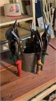 Bucket with 7 Snips/Pliers