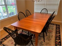 Farm Style Table & Six Chairs