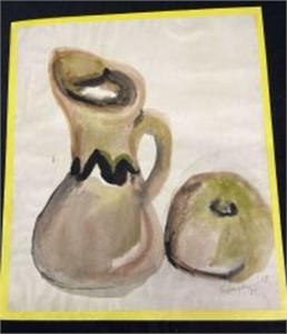 Katherine Langley Signed Still Life Watercolor