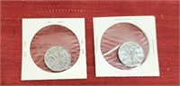 1944 Canadian 10cent coins. V-Day.