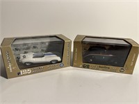 2 vintage diecast cars Jaguar Berlina mint in box