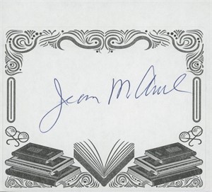 Jean M. Auel signed bookplate