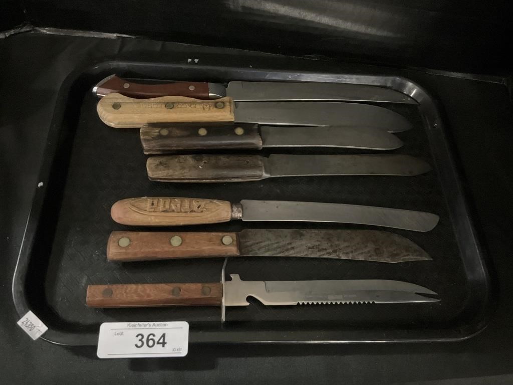 8 Carving Hunting Knives.