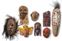 Lot of 8 Ethnic Masks- Asia, Africa, Latin America