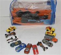 Lot of Hot Wheels & Hot Wheel Track Pieces