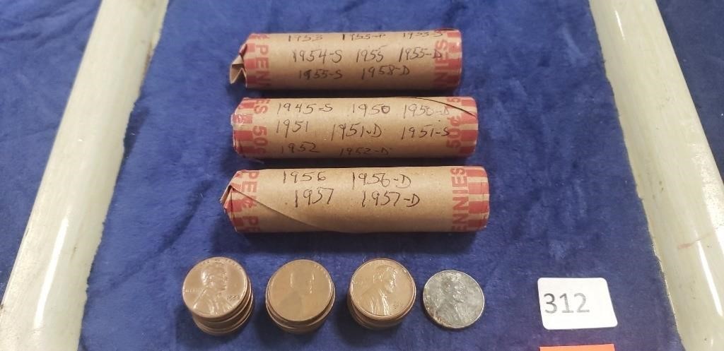 (180) Assorted Wheat Pennies
