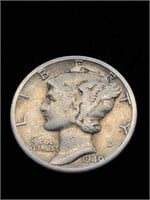 Vintage 1940 10C Mercury Silver Dime coin