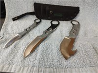 Remington 3 Knfe Set with Sheath-Deer Cleaning