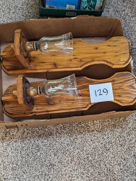 Wooden Sconce Candleholders