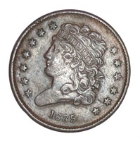 1835 Liberty Head Copper Half Cent