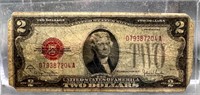 1928-G Red Seal Two Dollar Bill