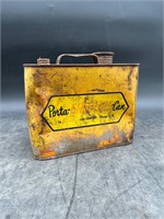 Vintage Porta-Gasoline 5 Qt Metal Can