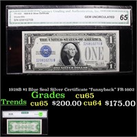 1928B $1 Blue Seal Silver Certificate "funnyback"