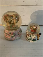 Lot of 2 Snow Globes - Cupid Globe is Musical