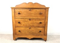 Antique Pine Three Drawer Dresser