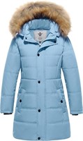 WenVen Girls Fleece Puffer Coat  8  Blue