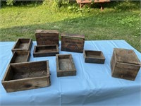Primitive wooden boxes