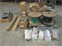 Spools of Cable, Lights, and Breaker Panel-