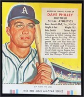 1954 #9A Dave Philley Red Man Tobacco Card