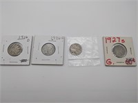 4pc Buffalo Nickels