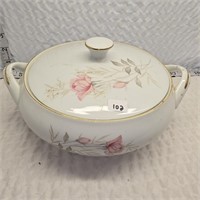 VTG Camelot Carrousel American Rose Covered Dish