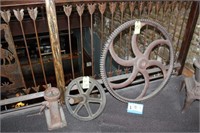(1) Vintage Iron Cogged Wheel 36" Dia.,