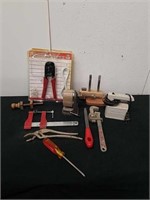 Vintage tools and two-in-one phone crimping plier