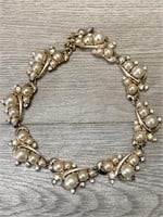 Ornate Pearl & Diamond Bracelet