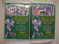 10 sealed packs of 1990 Pro Set NFL football cards